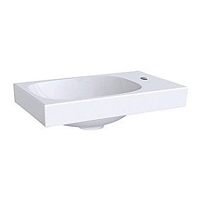GEBERIT Acanto håndvask 400x115x250mm til møbel/bolt, keratect glasur, hvid
