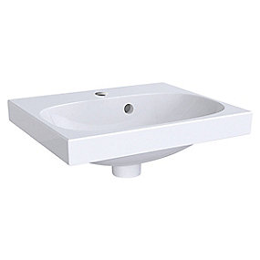 GEBERIT Acanto håndvask 450x168x382mm til møbel/bolt. Keratect glasur, hvid