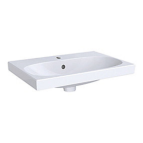 GEBERIT Acanto håndvask 600x168x422mm til møbel/bolt. Keratect glasur, hvid