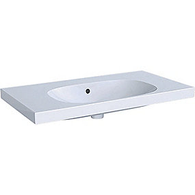 GEBERIT Acanto håndvask 900x168x482mm til møbel/bolt. Uden hanehul. Hvid