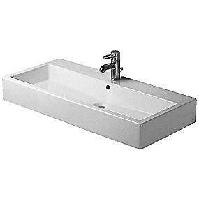 Duravit Vero håndvask, 1000x470 mm, med slebet kant og Wondergliss