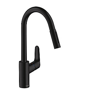 hansgrohe Focus køkkenarmatur 240 med udtrækstud Mat sort
