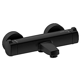 Damixa Thermixa 700 termostatarmatur kar/brus, rosetter og excentrikker, mat sort