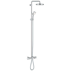 GROHE NTempCosmop. 210 brusesystem med kar/brus termostat Erst. 722282834. Krom