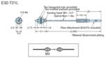 FIBEROPTISK SENSORHOVED E32-T21L 2M