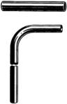 AFLØBSRØR 90 GRADER 32-220-750MM KROM