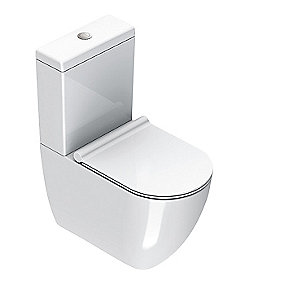CATALANO SFERA63 Newflush gulvtoilet med P-lås. 63x35 cisterne med låg (BTW). Uden sæde