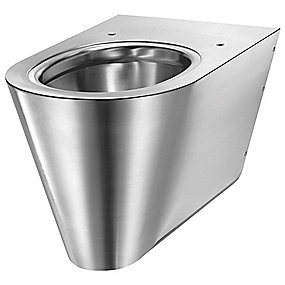 CMA Væghængt toilet rustfrit stål poleret satin finish. Mål: 535 x 360 mm / H: 350 mm